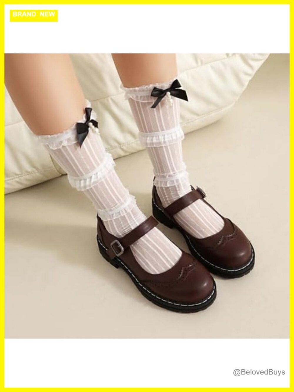 Gothic Mary Jane Oxford Shoes - Ankle Tie, Platform Heel, Round Toe - Picture 2 of 6